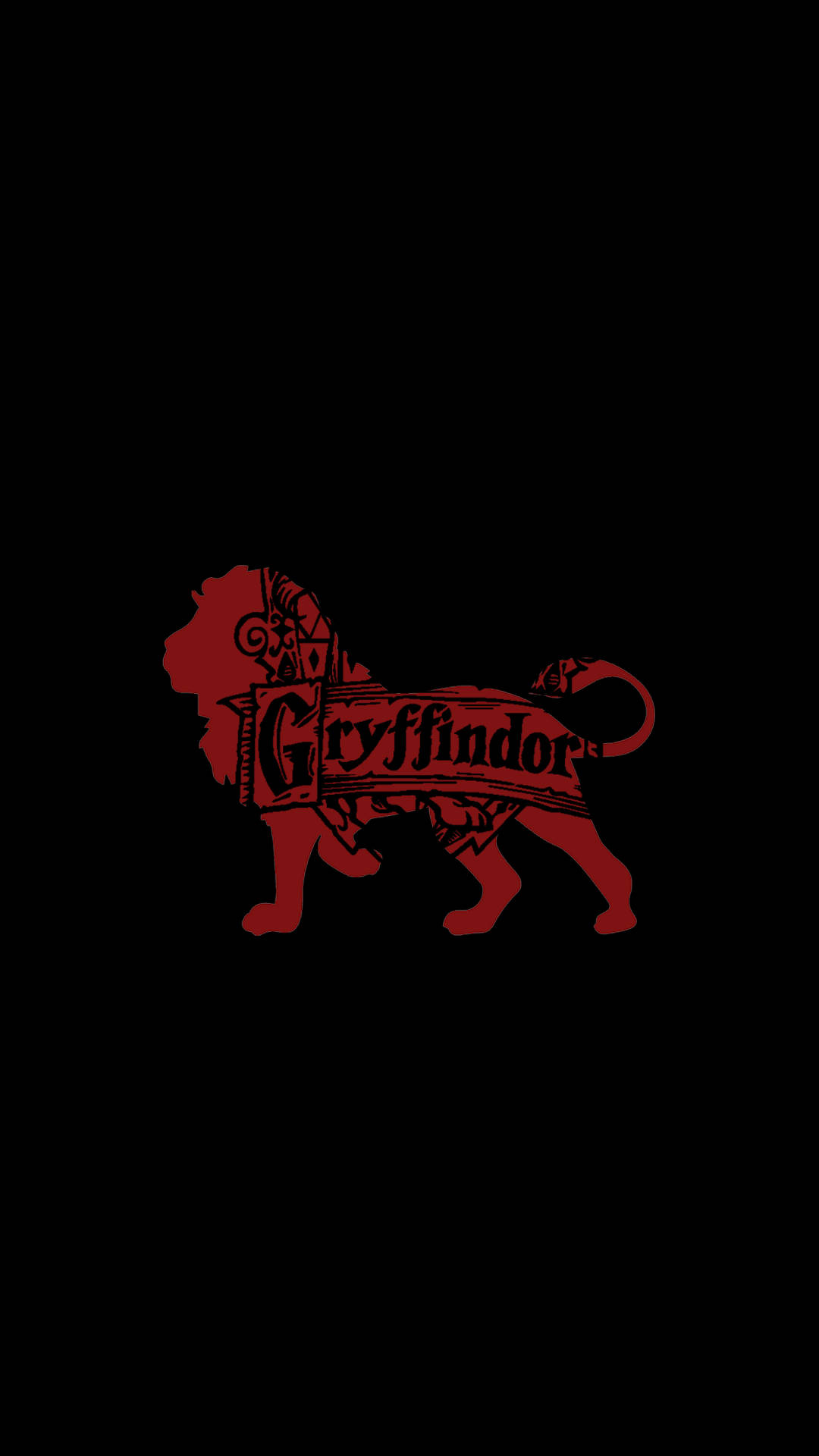 Gryffindor Lion Crest Art Wallpaper