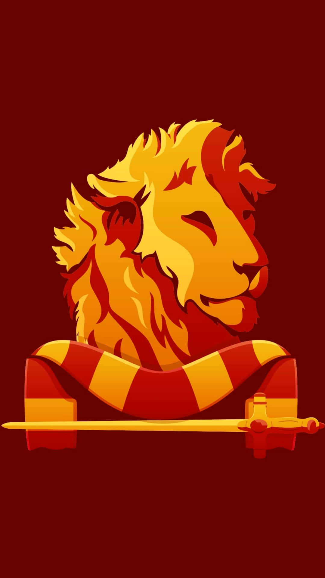 Gryffindor Lion Crest Art SVG