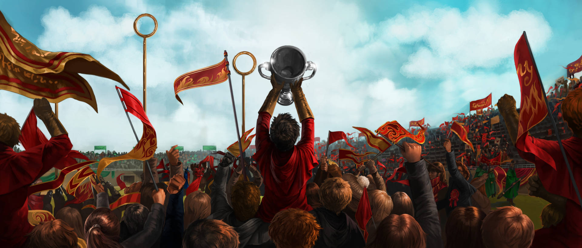 Gryffindor Quidditch Victory Celebration Wallpaper