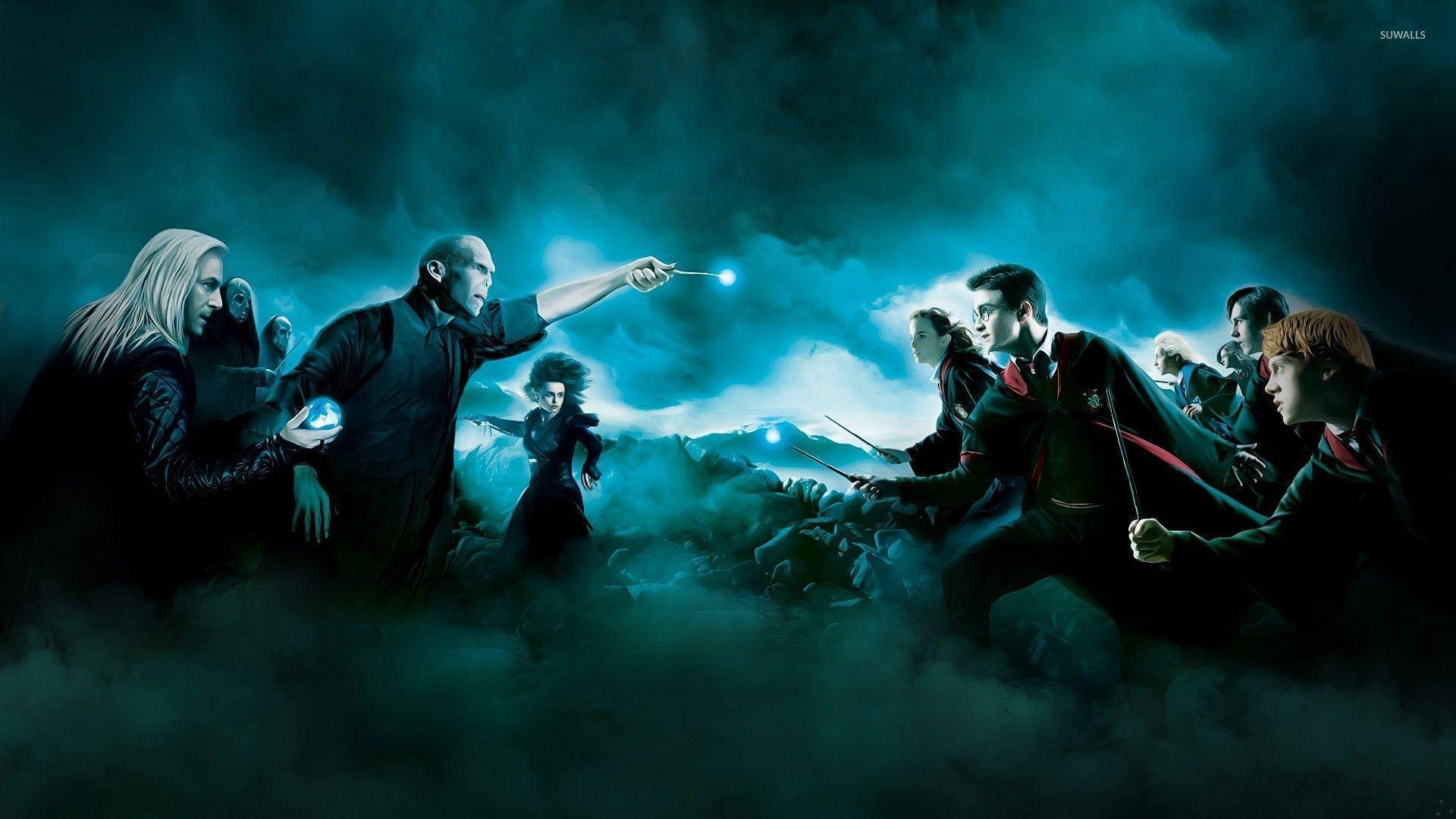 Gryffindor Students Against Death Eaters Wallpaper