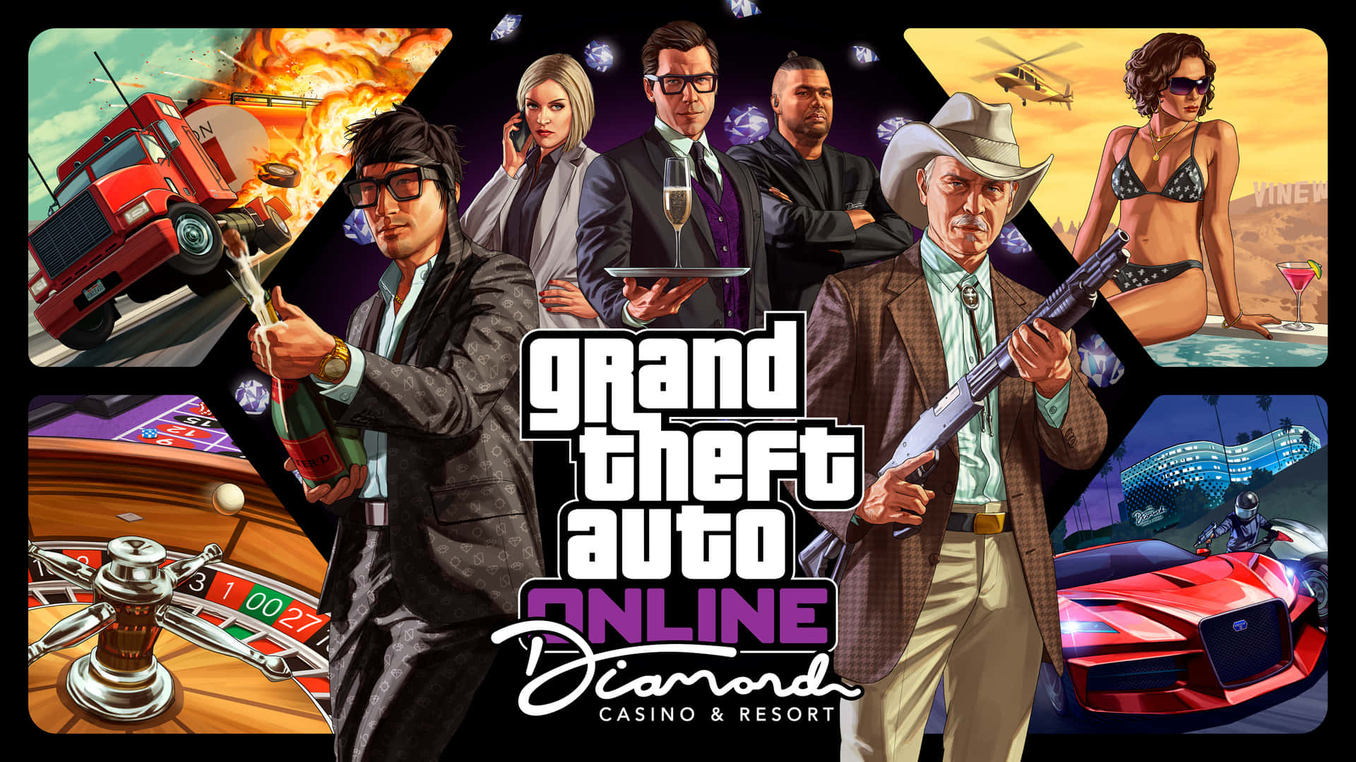 Udforsk byen Los Santos i Grand Theft Auto V. Wallpaper