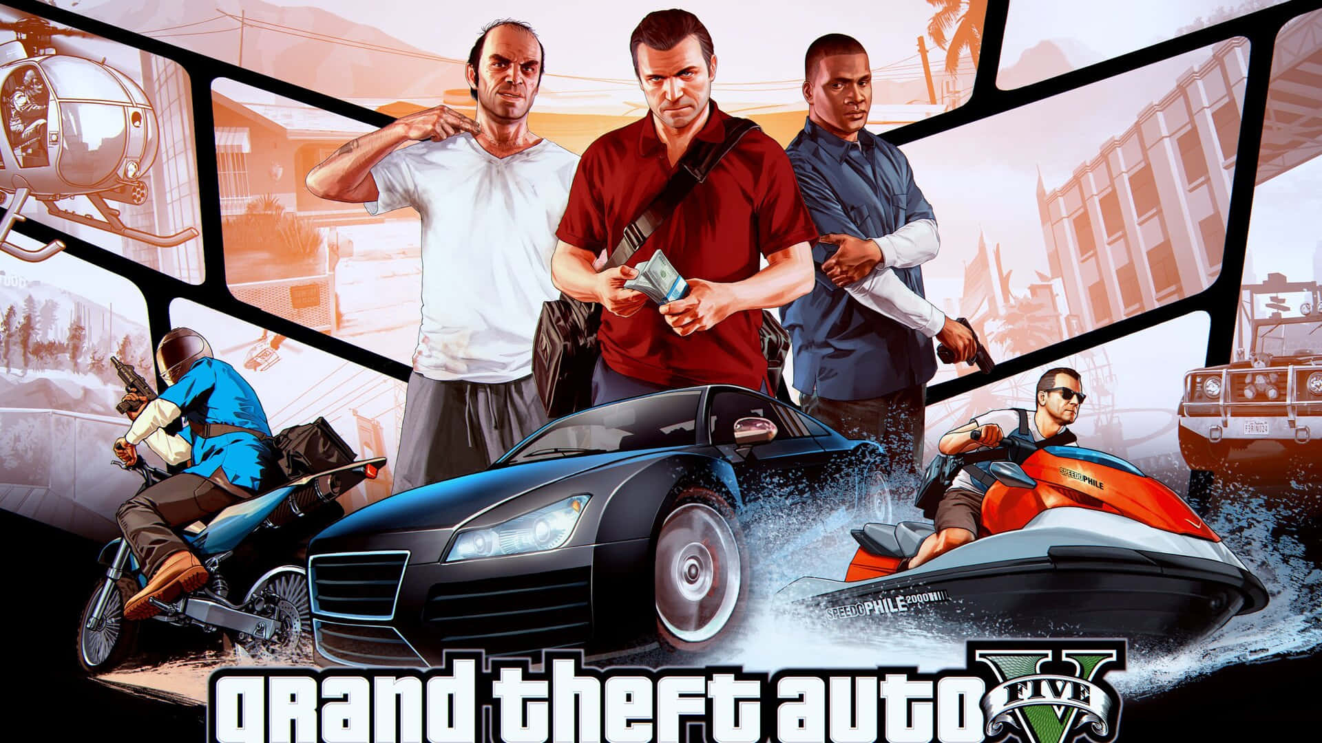 Stjæl Grand Theft Auto V PC-spillet tapet Wallpaper