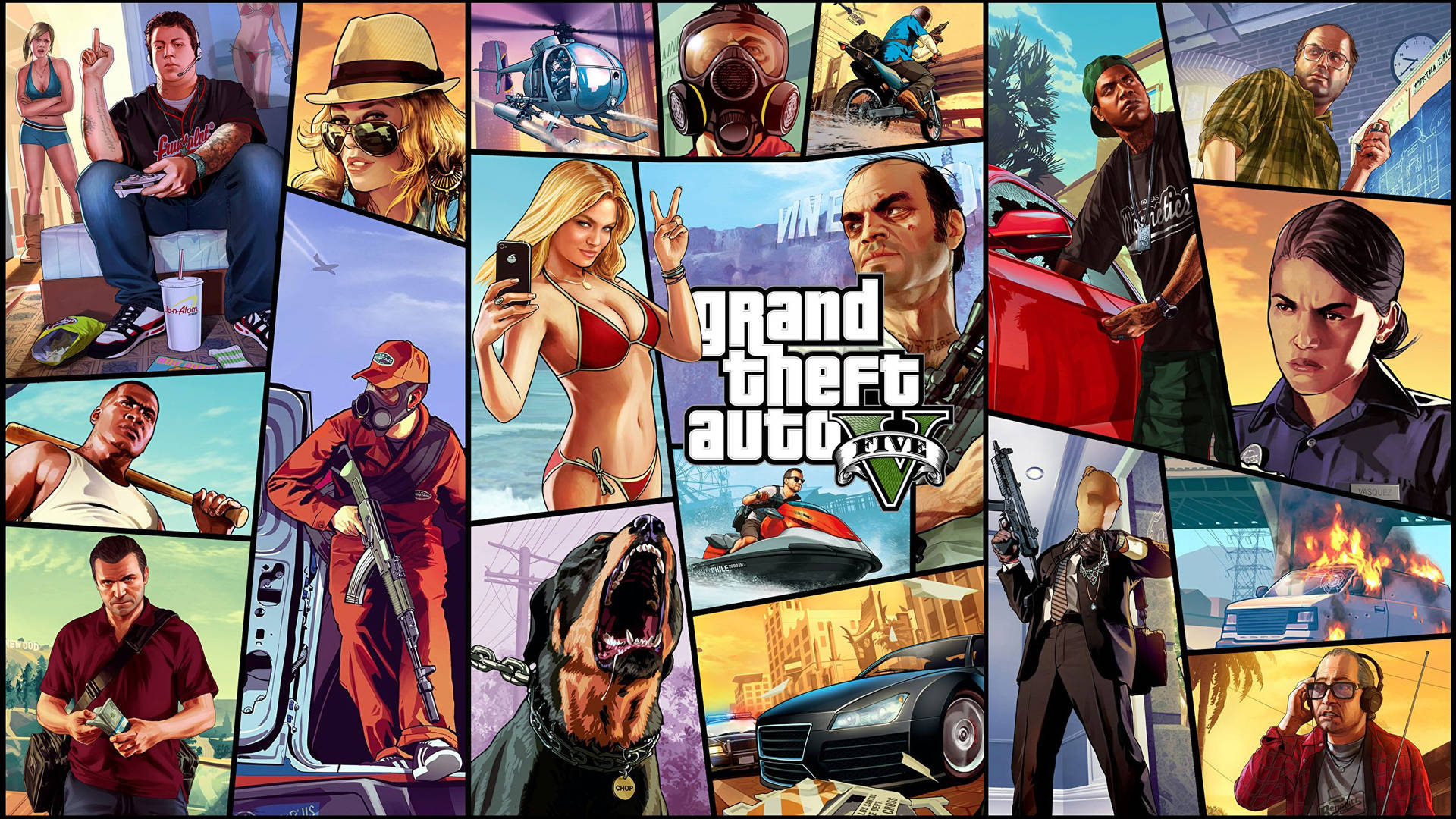 Gta 5 2560x1440 Tile Collage Picture