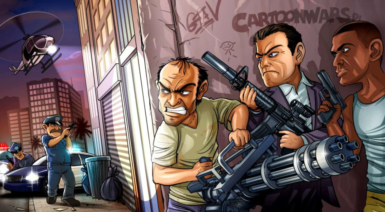 Goditiuna Crociera Sul Lato Della Strada In Grand Theft Auto 5 Sfondo