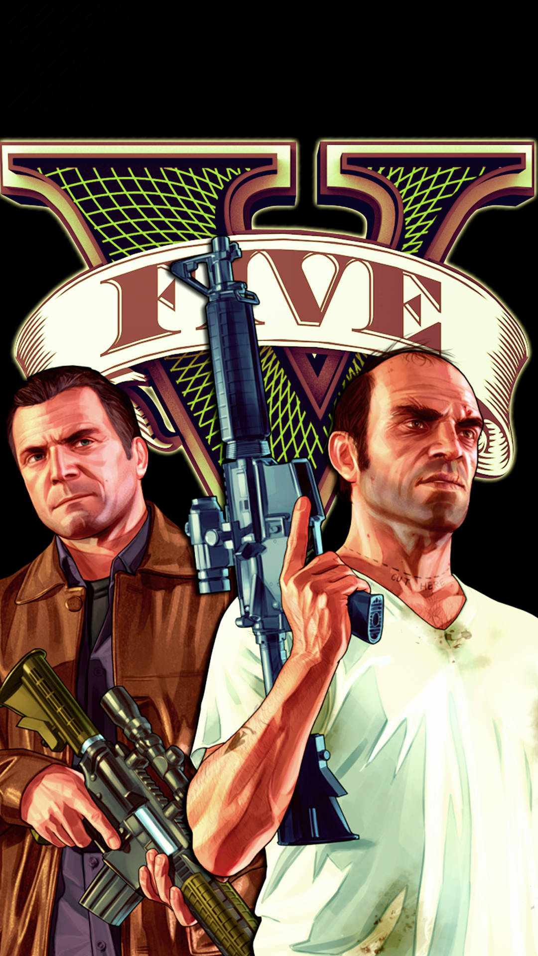 Utforskagrand Theft Auto 5 På Din Iphone Genom Att Byta Till En Cool Tapet! Wallpaper