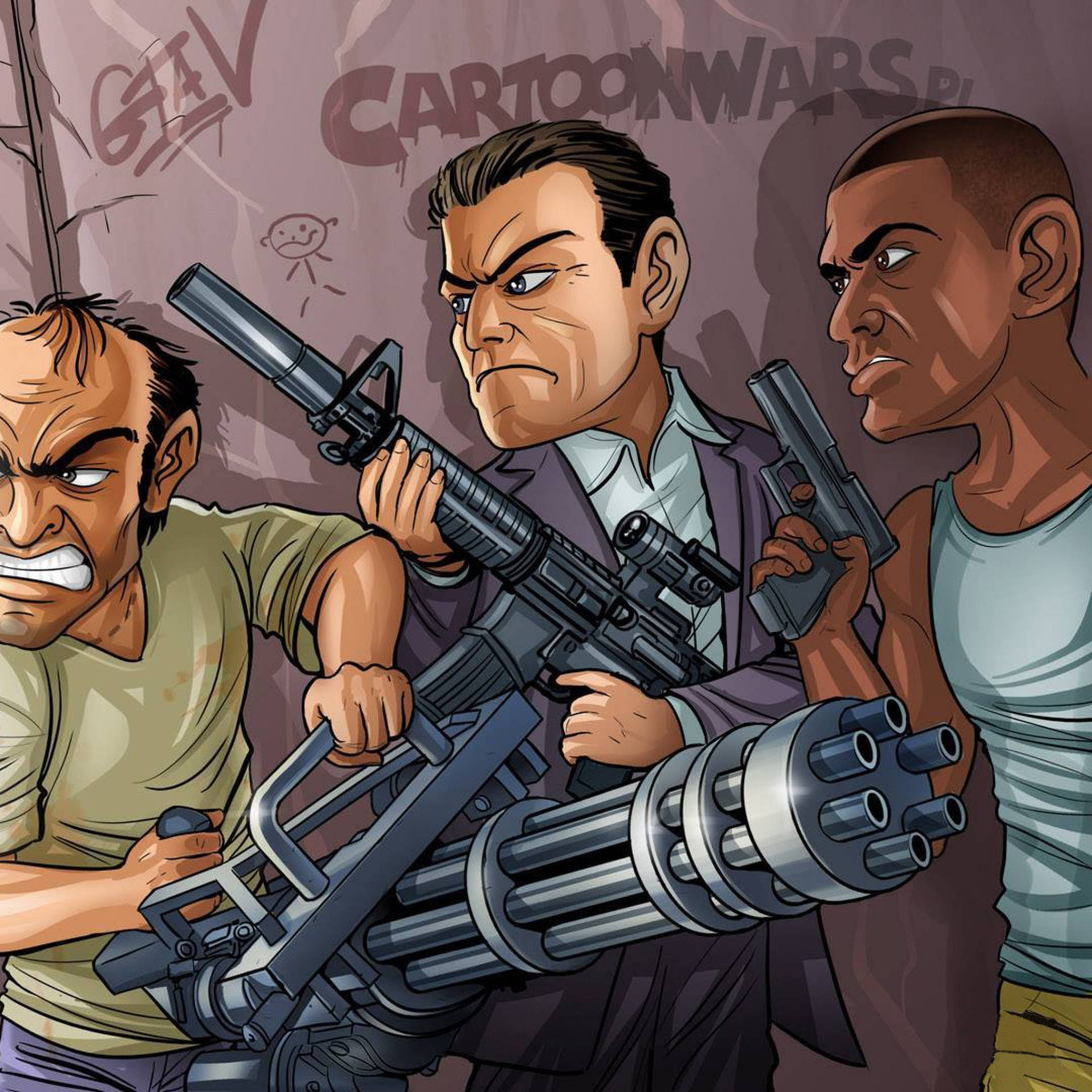 Utforskagatorna I San Andreas Med Grand Theft Auto V På Din Iphone. Wallpaper