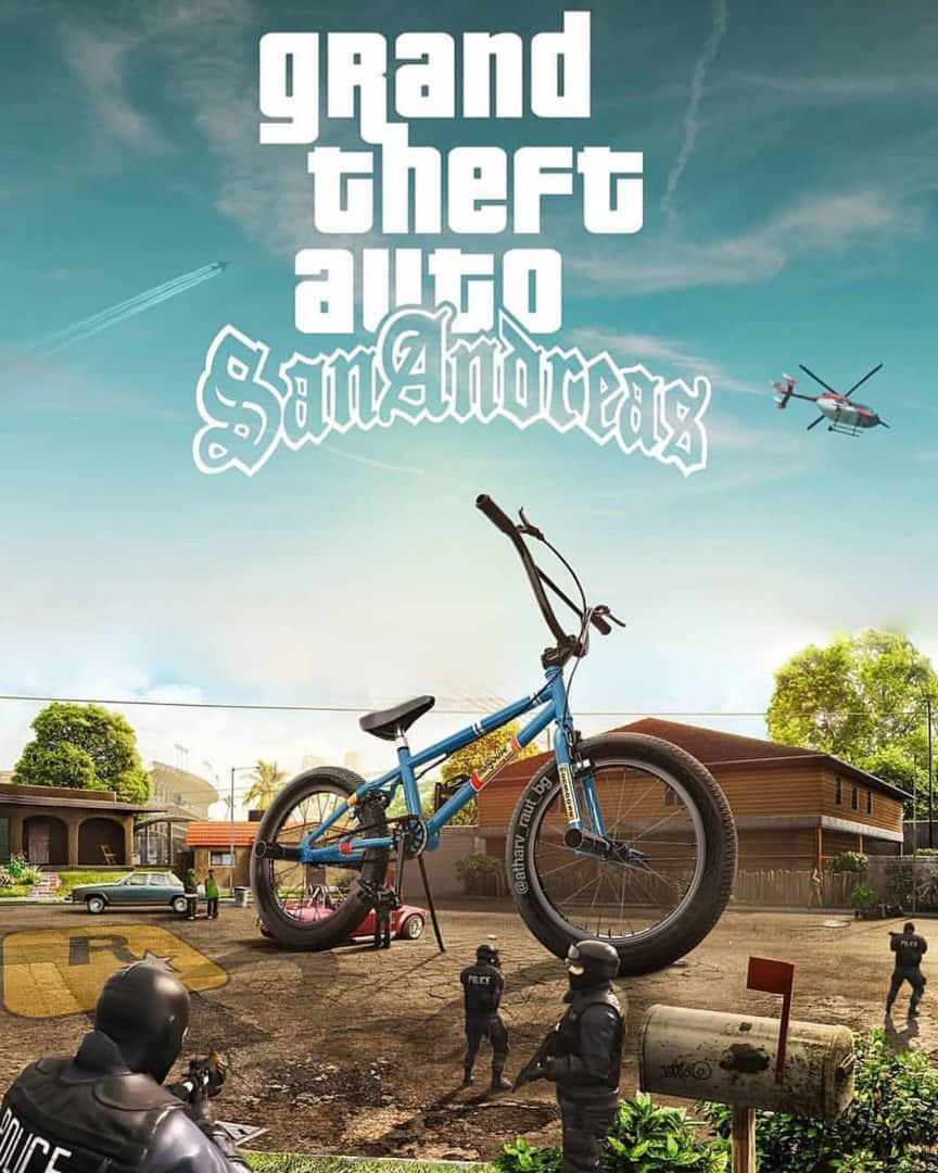 Gta Background Grand Theft Auto San Andreas Big Bmx Bike Background