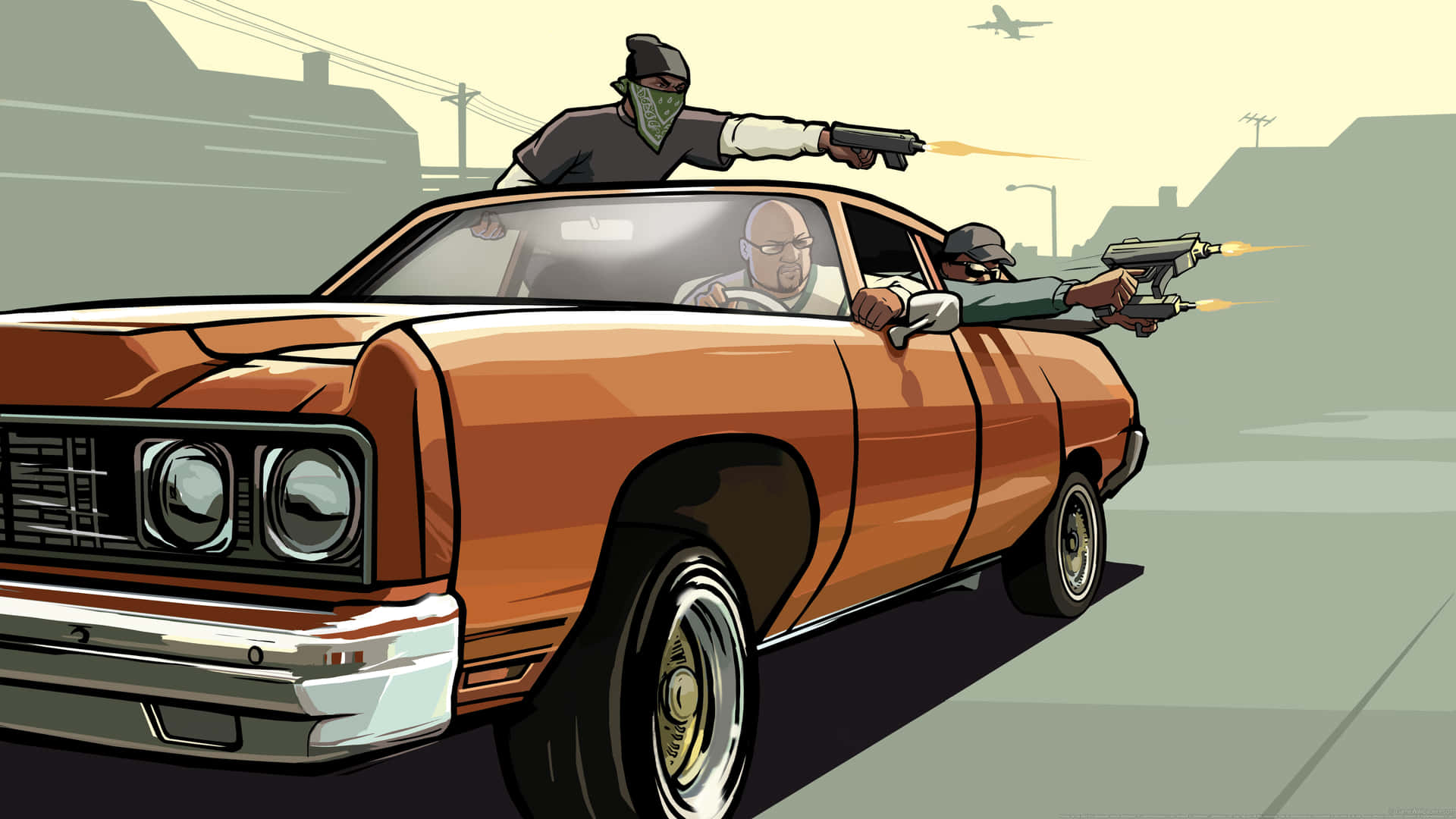 Gta Background Drive By Shooting Background