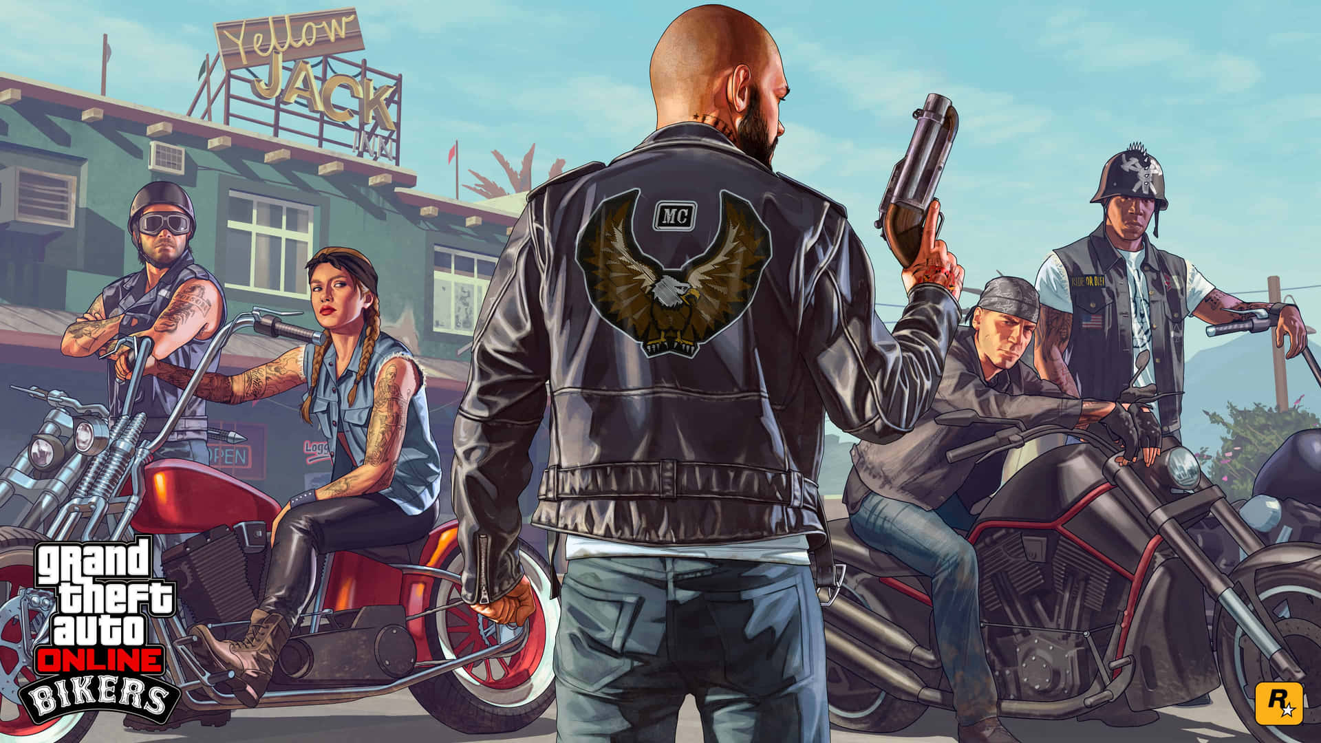 Gtahintergrund Grand Theft Auto Online Bikers Poster