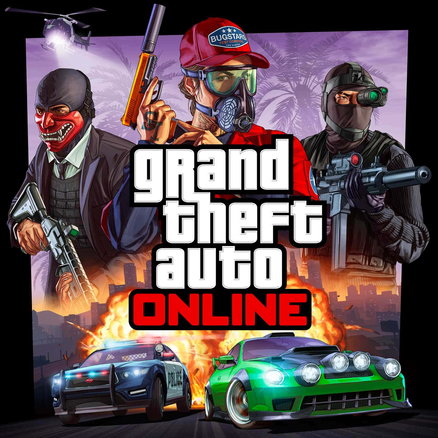 Shoot 'em up in the city of Los Santos with GTA Online Wallpaper