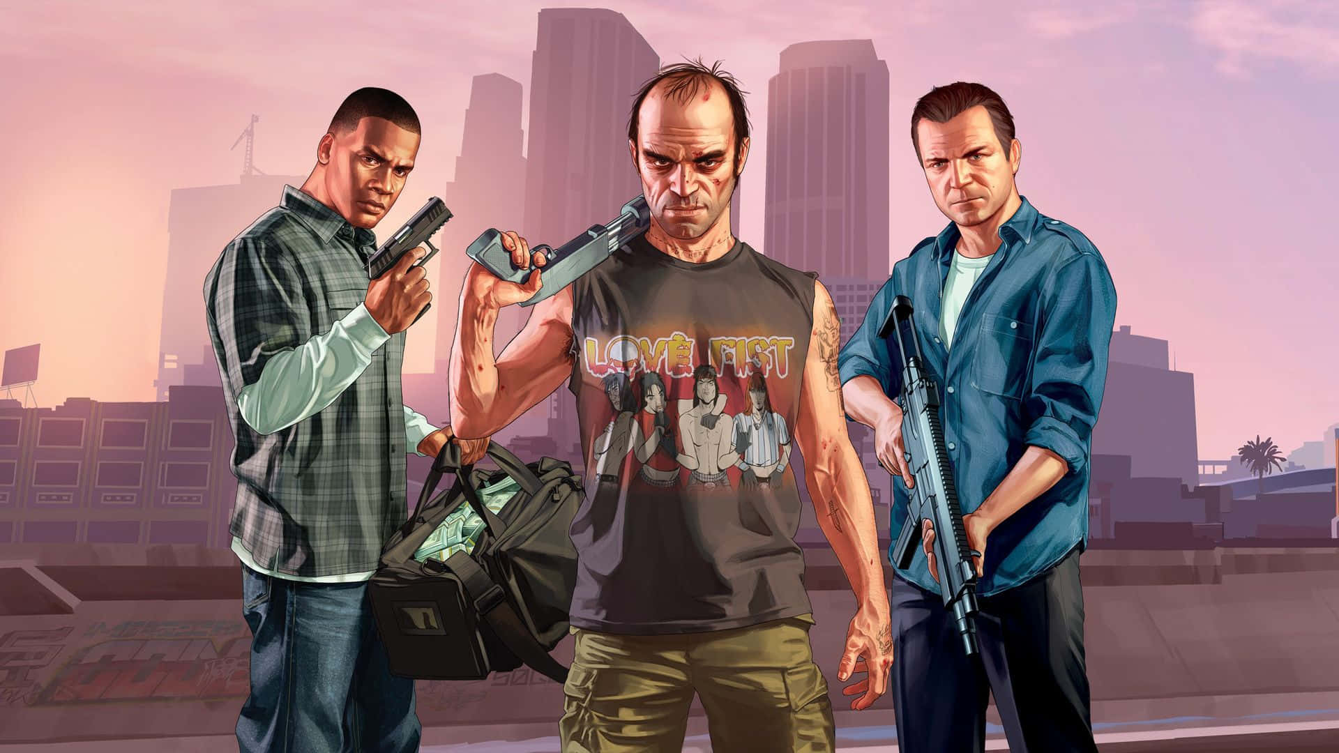Oplevden Spændende Verden Af Grand Theft Auto Online. Wallpaper