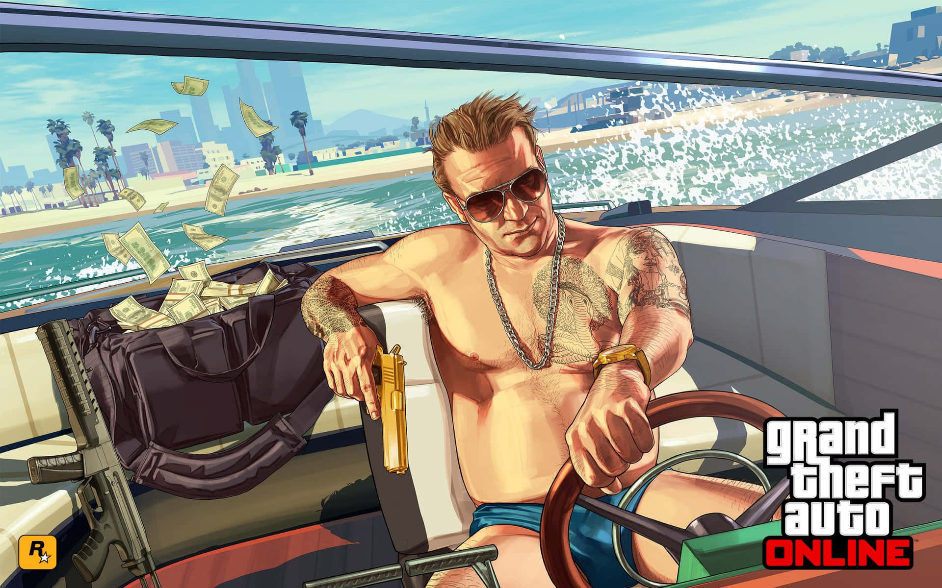Race to the Finish in the Next-Level GTA Online Wallpaper