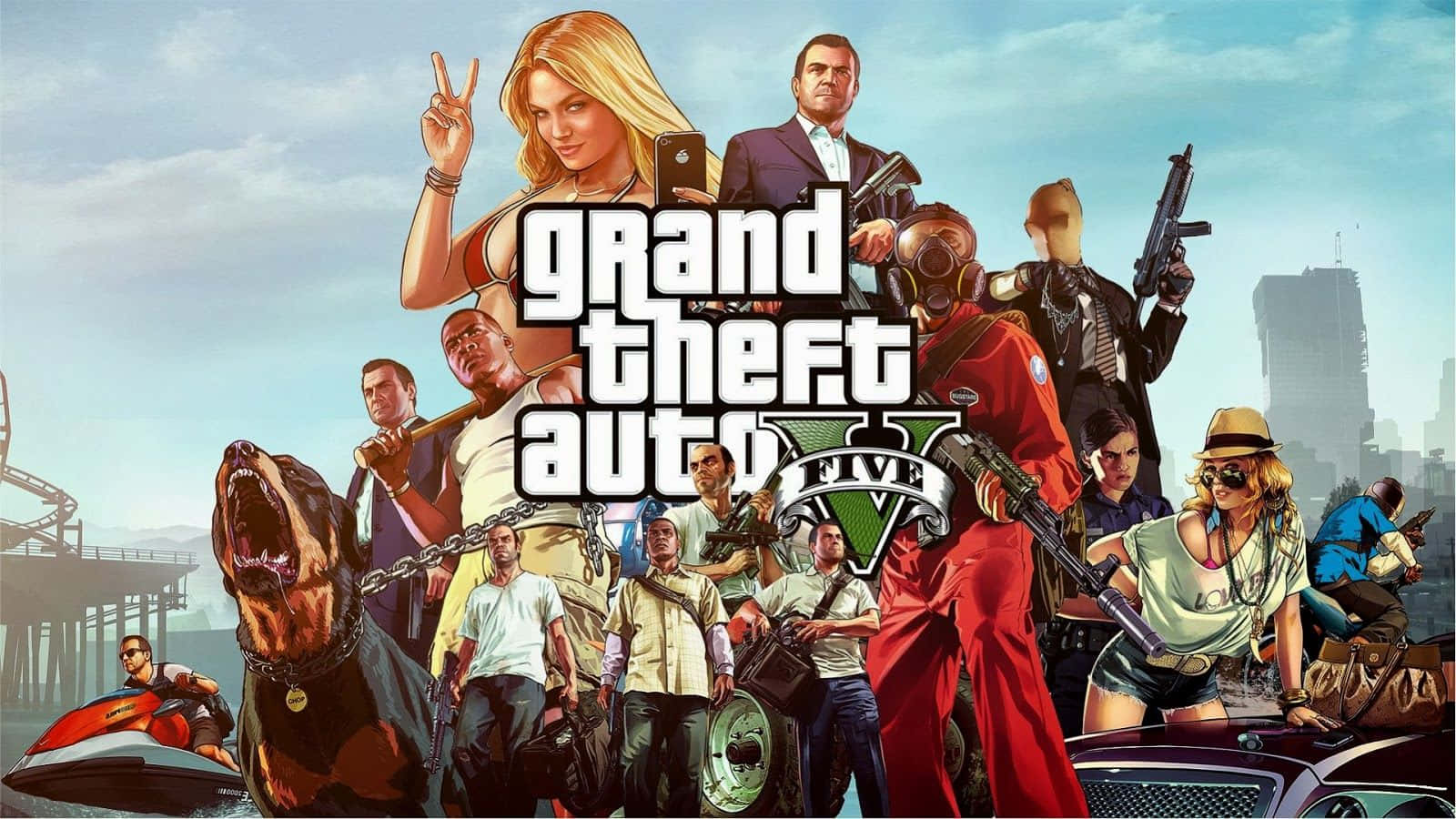 Grand Theft Auto Online-spillere løber biler i fantastiske ørkener og bjerge. Wallpaper