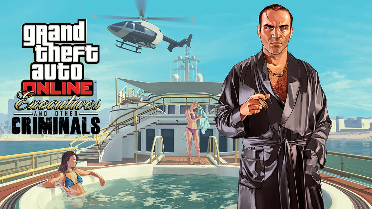 Race around San Andreas in the popular online game, GTA Online Wallpaper