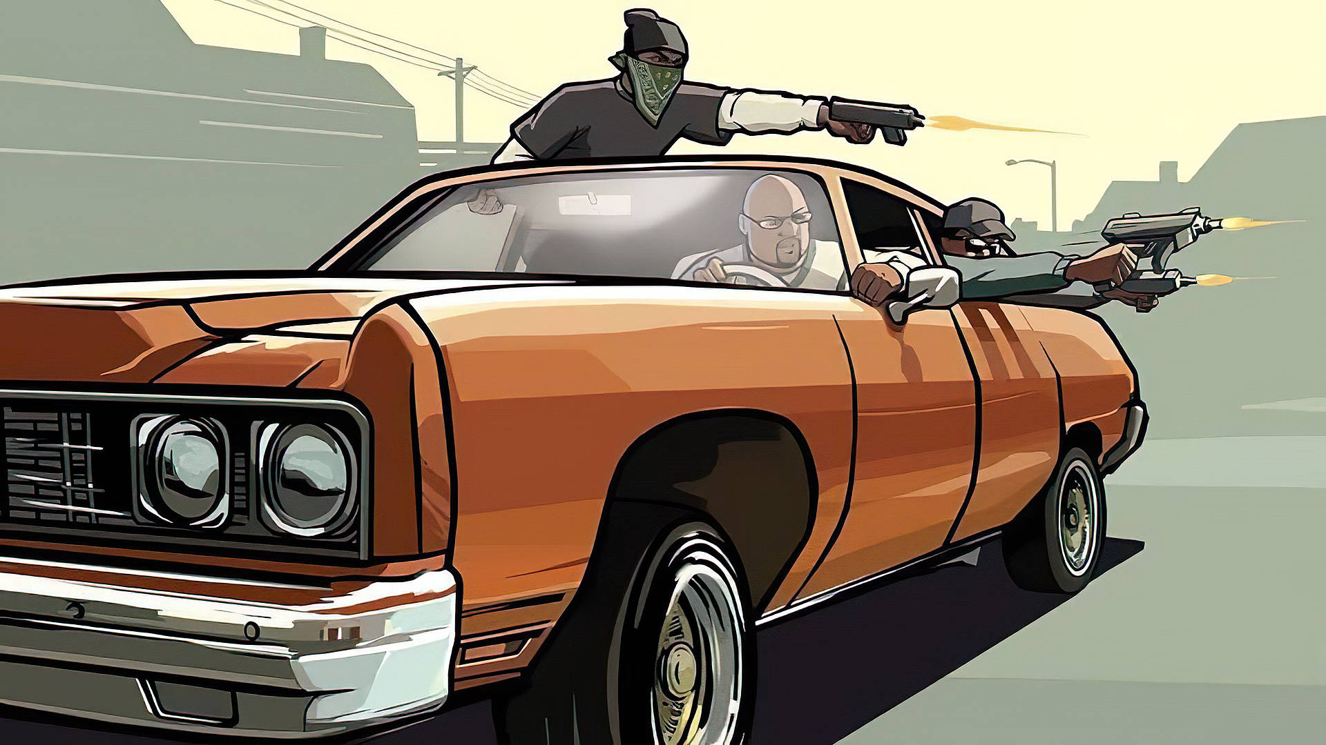 GTA San Andreas Shooting Guns Wallpaper