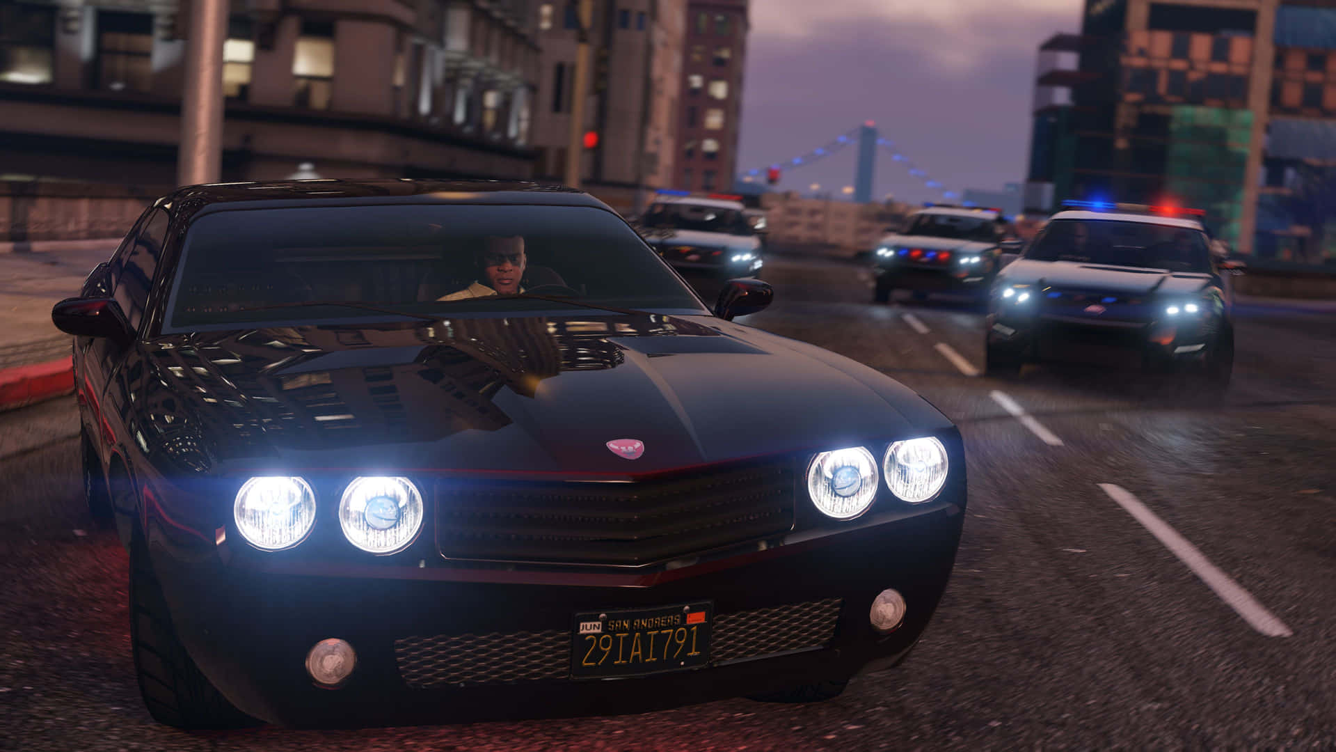 Travel around Los Santos in beautiful 4K resolution with Grand Theft Auto V Wallpaper