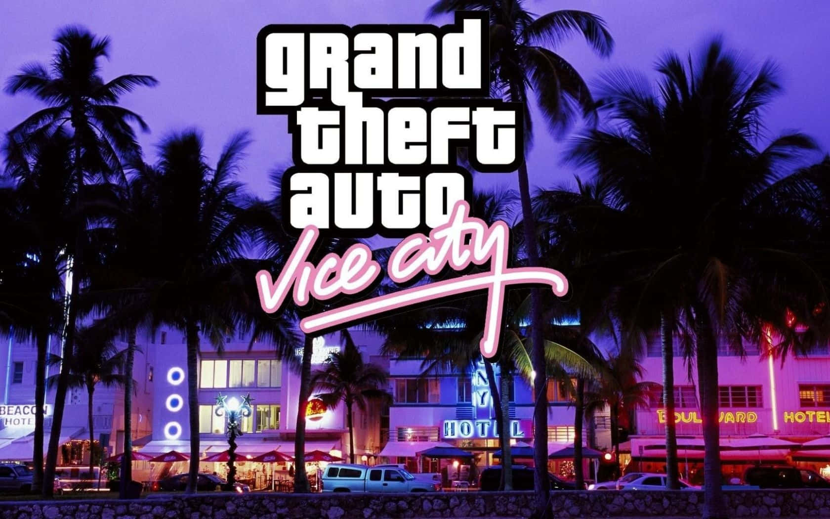 Experimentala Emocionante Vida Del Crimen En Grand Theft Auto Vice City Fondo de pantalla