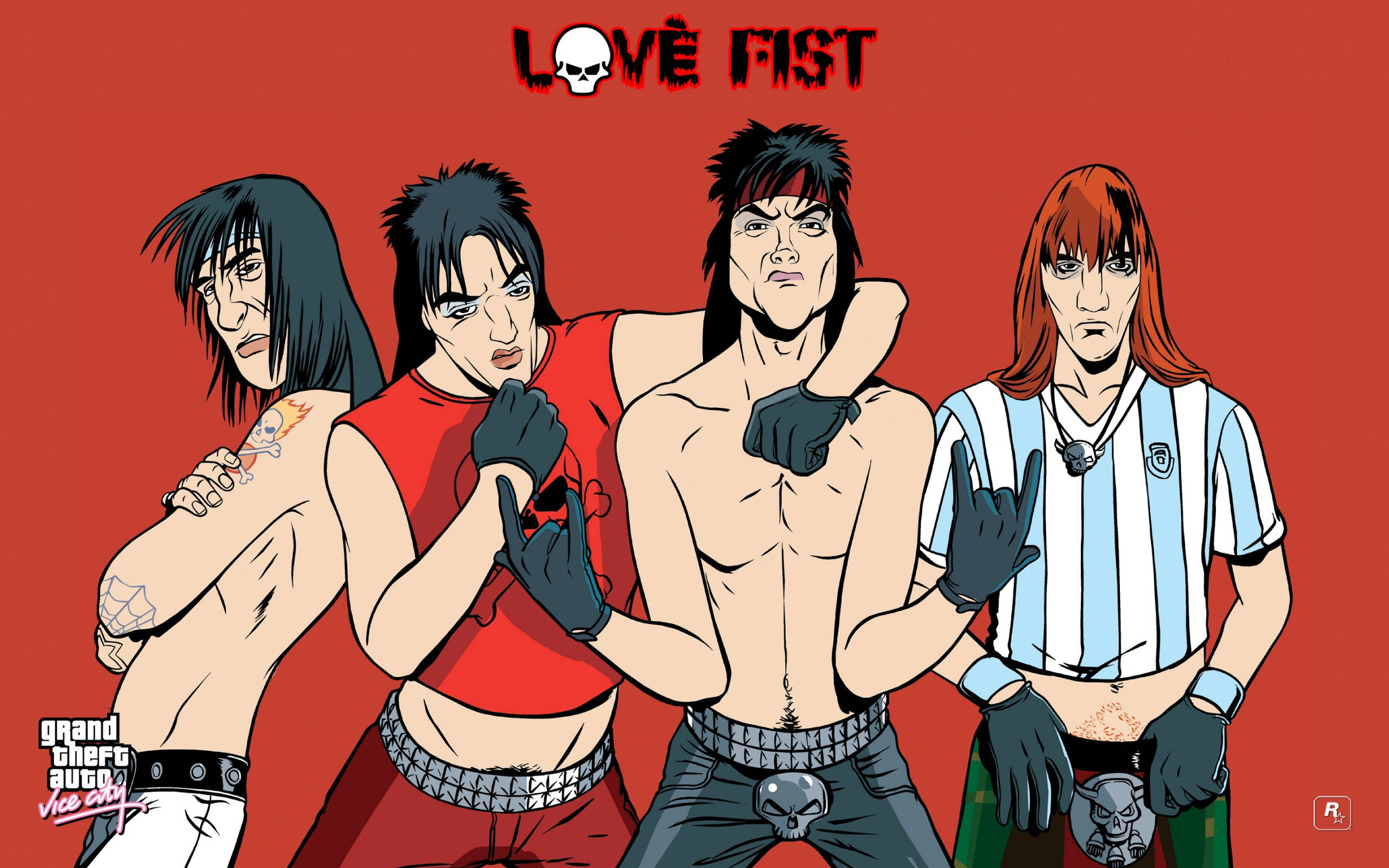 Gta Vice City Love Fist Band Wallpaper