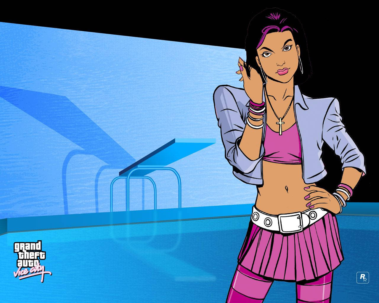 Grand Theft Auto Vice City: Mastering the Streets with Mercedes Cortez Wallpaper