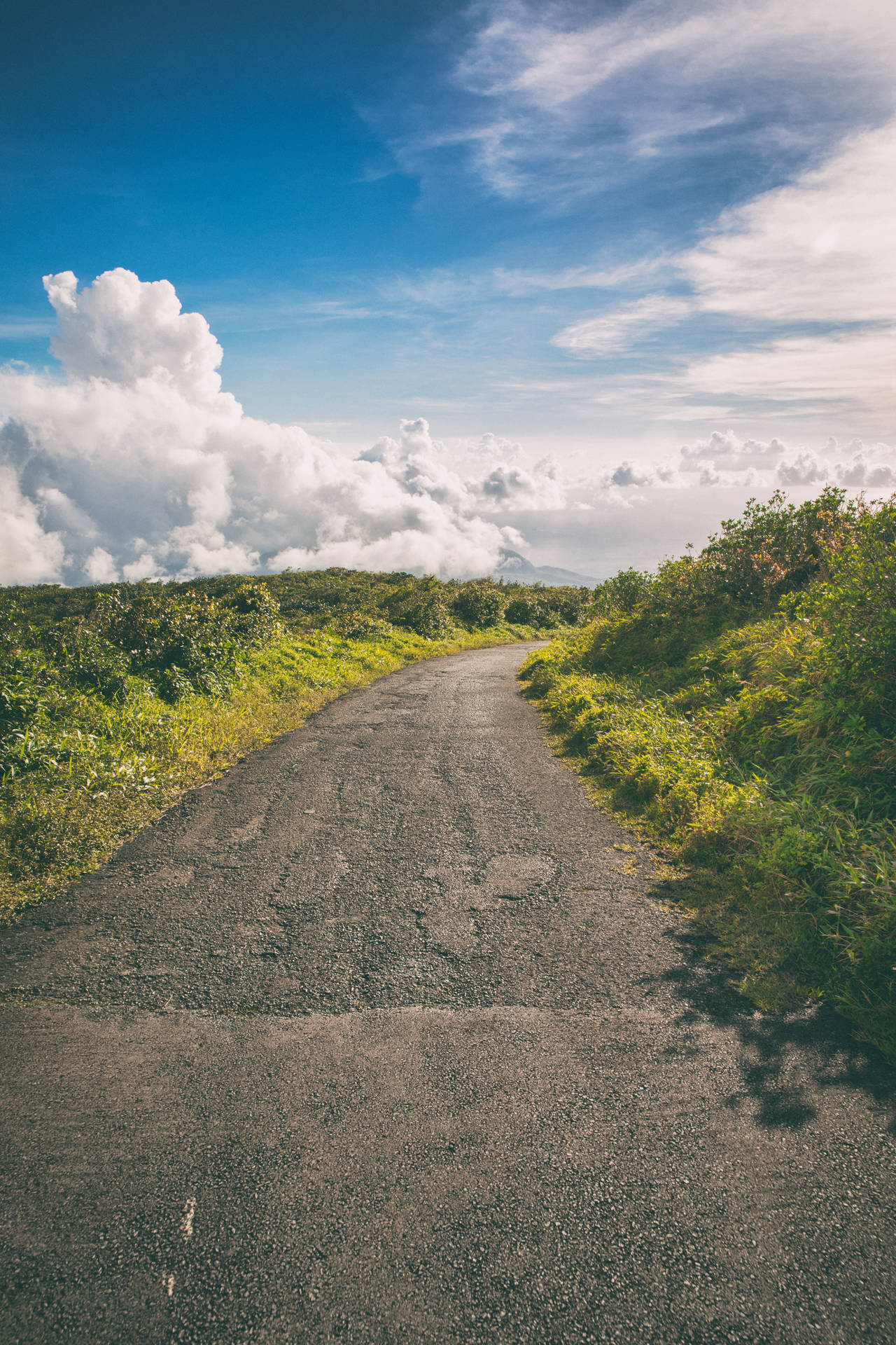Guadeloupe Stretching Road Wallpaper