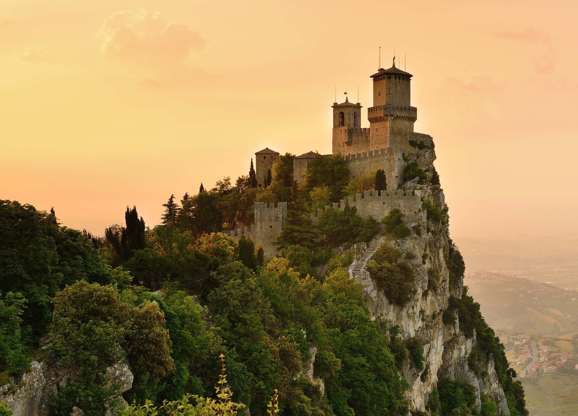 Guaita Tower In San Marino Wallpaper