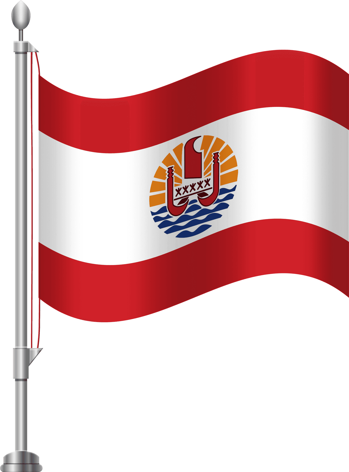 Guam Flag Waving PNG