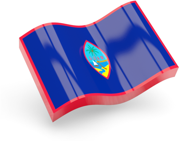 Guam Flag Waving Illustration PNG