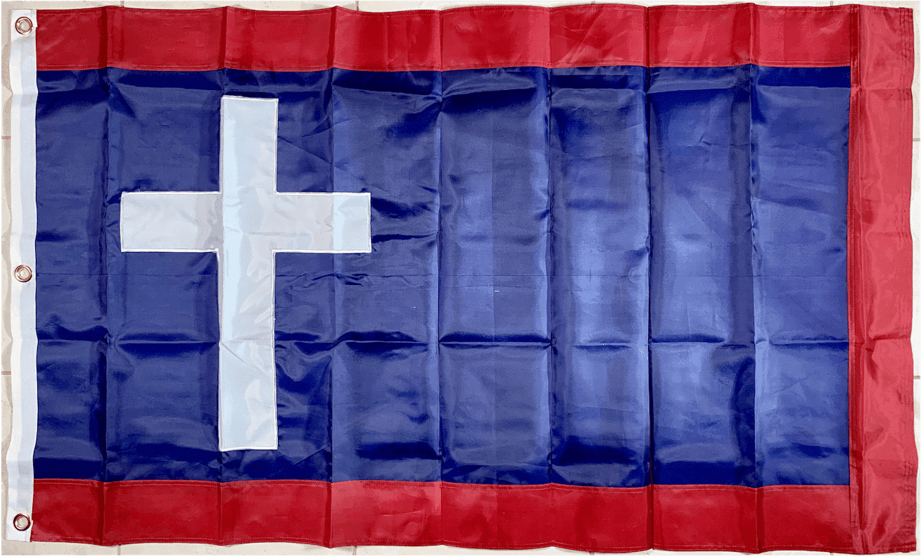 Guam Red Blue White Cross Flag PNG