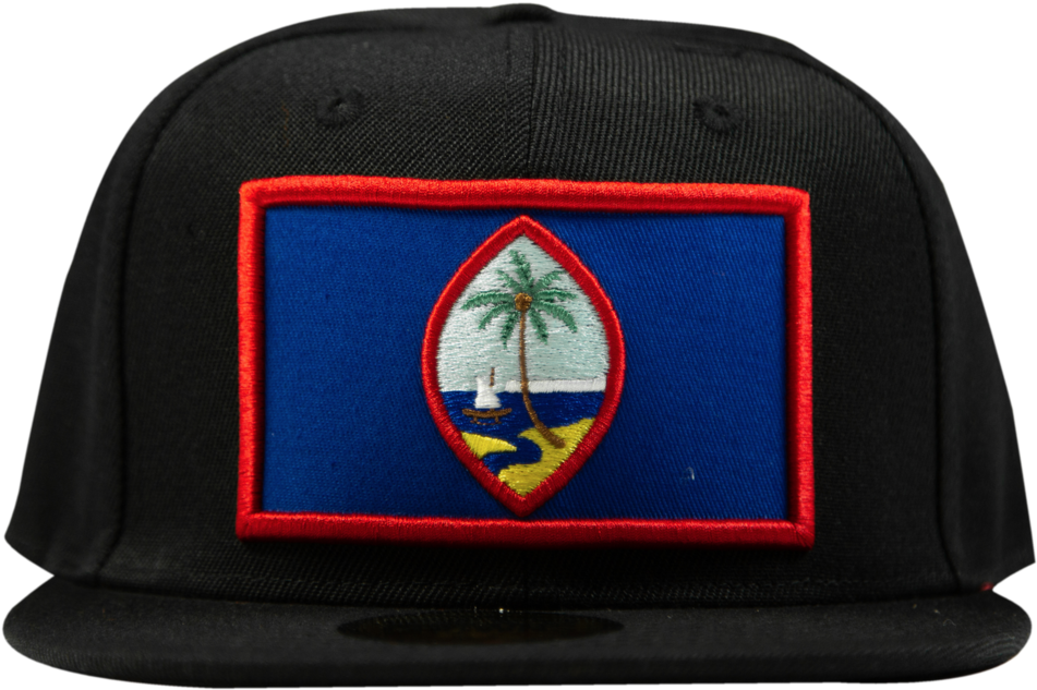 Guam Seal Black Snapback Hat PNG