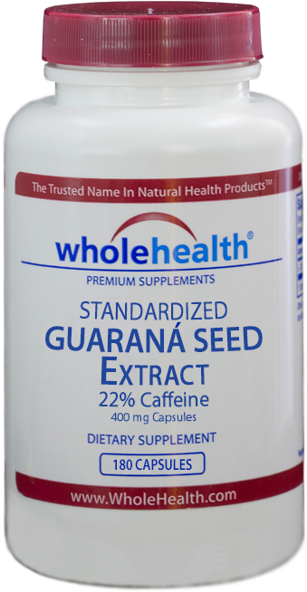 Guarana Seed Extract Supplement Bottle PNG