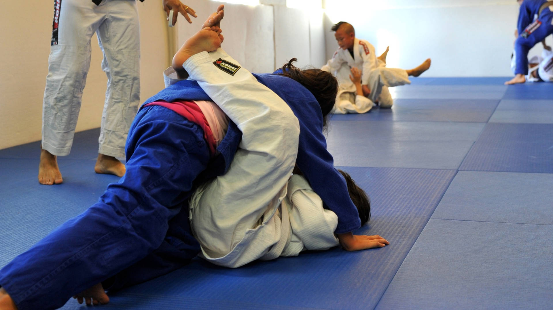 Intensasessione Di Allenamento Di Brazilian Jiu-jitsu Sfondo