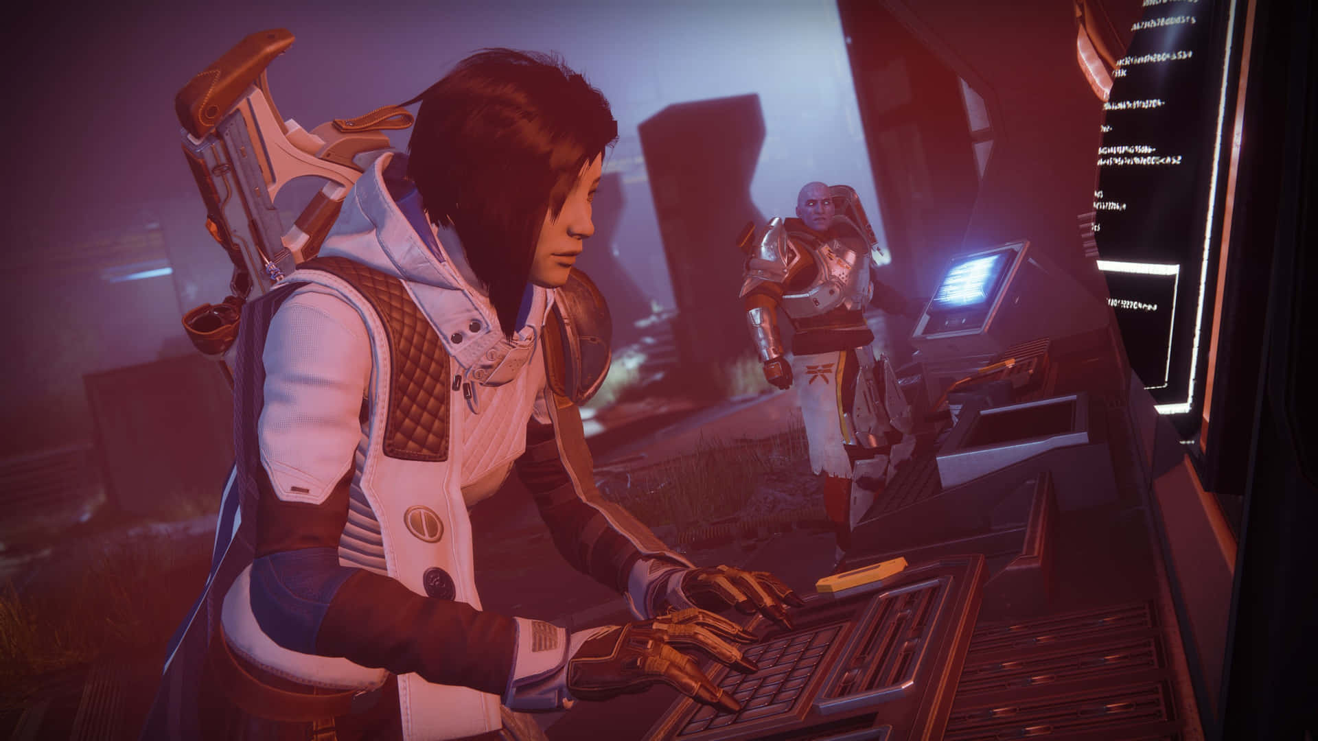 Bewaker Bij Console Destiny2 Achtergrond