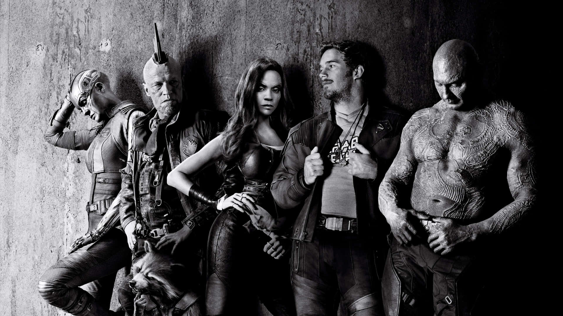Entire 'Guardians of the Galaxy' crew posing for a picture in volume 2 Wallpaper