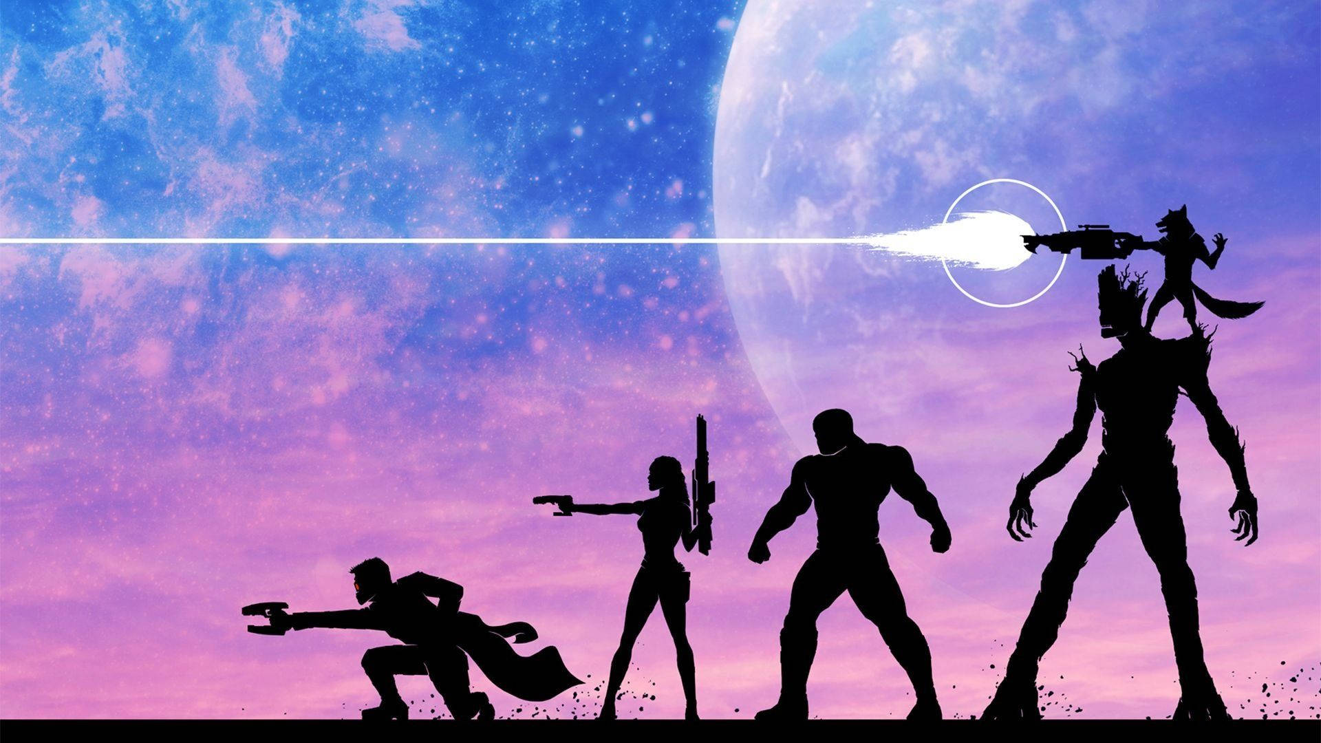 Guardians Of The Galaxy Shadow Art Wallpaper