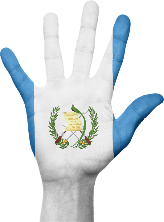 Guatemala Flag Palm Hand PNG