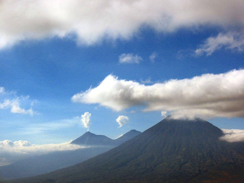 Guatemala Volcan De Fuego Sfondo