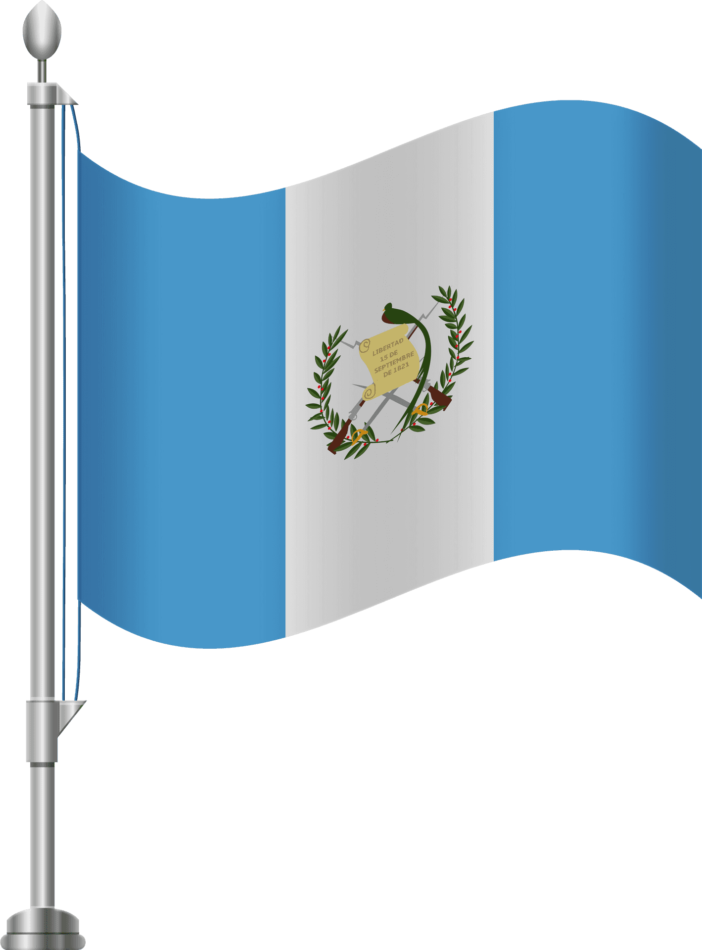 Guatemalan Flagon Pole PNG