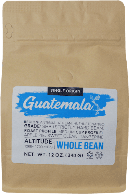 Guatemalan Single Origin Coffee Beans Packaging PNG