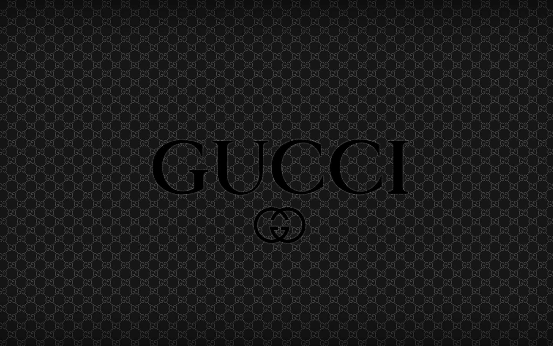Attraktivsort Gucci Logo Baggrund.