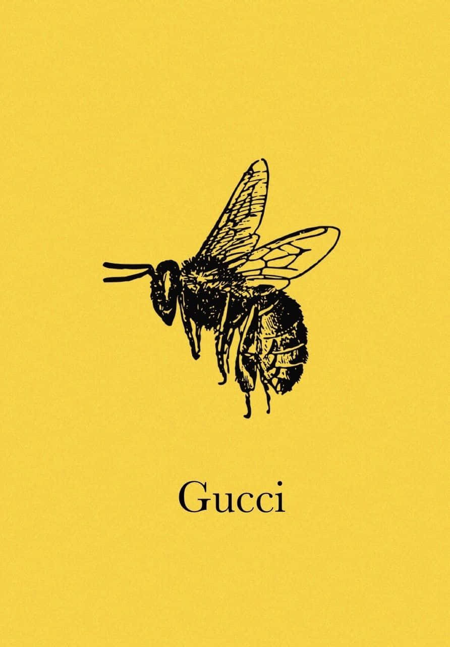 Bedårandegul Estetisk Bi För Gucci-bakgrund