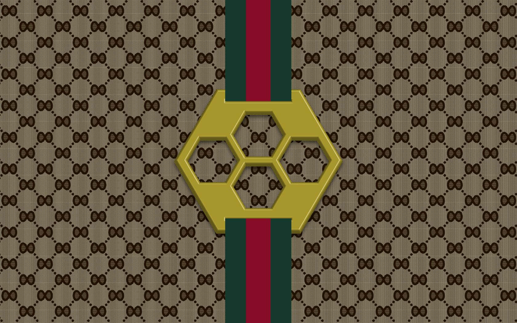 Appealing Gucci Gold And Brown Background