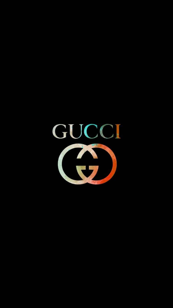 Förbluffandelysande Färgglad Gucci-logobakgrund