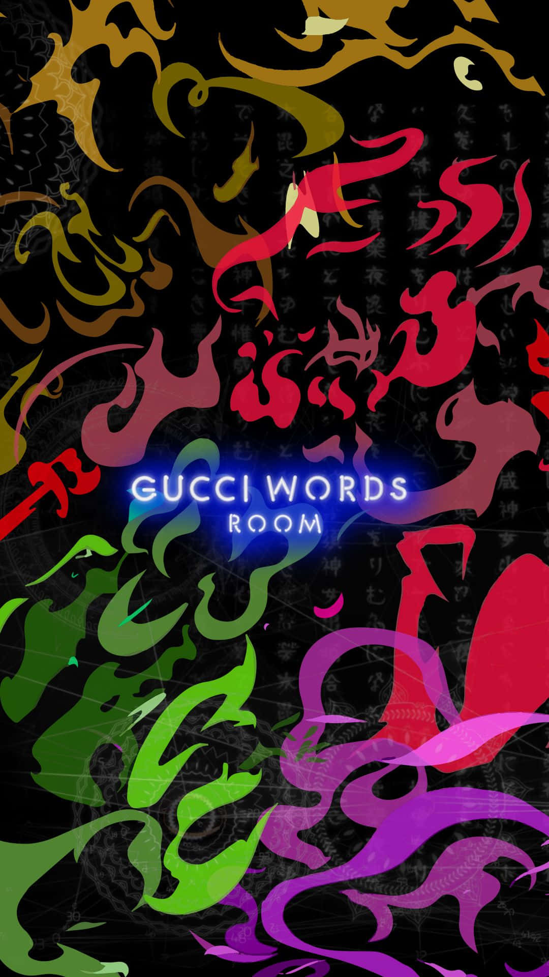 Atemberaubenderleuchtender Neonblauer Gucci Hintergrund