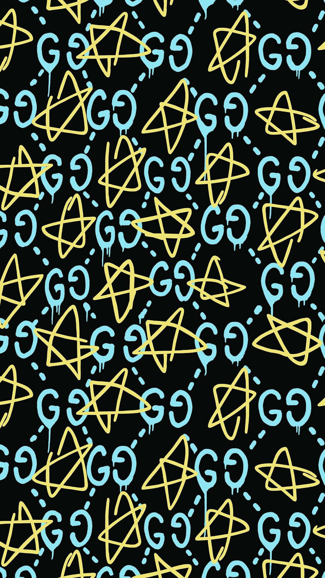 Bedårandeljusblå Gucci-logobakgrund