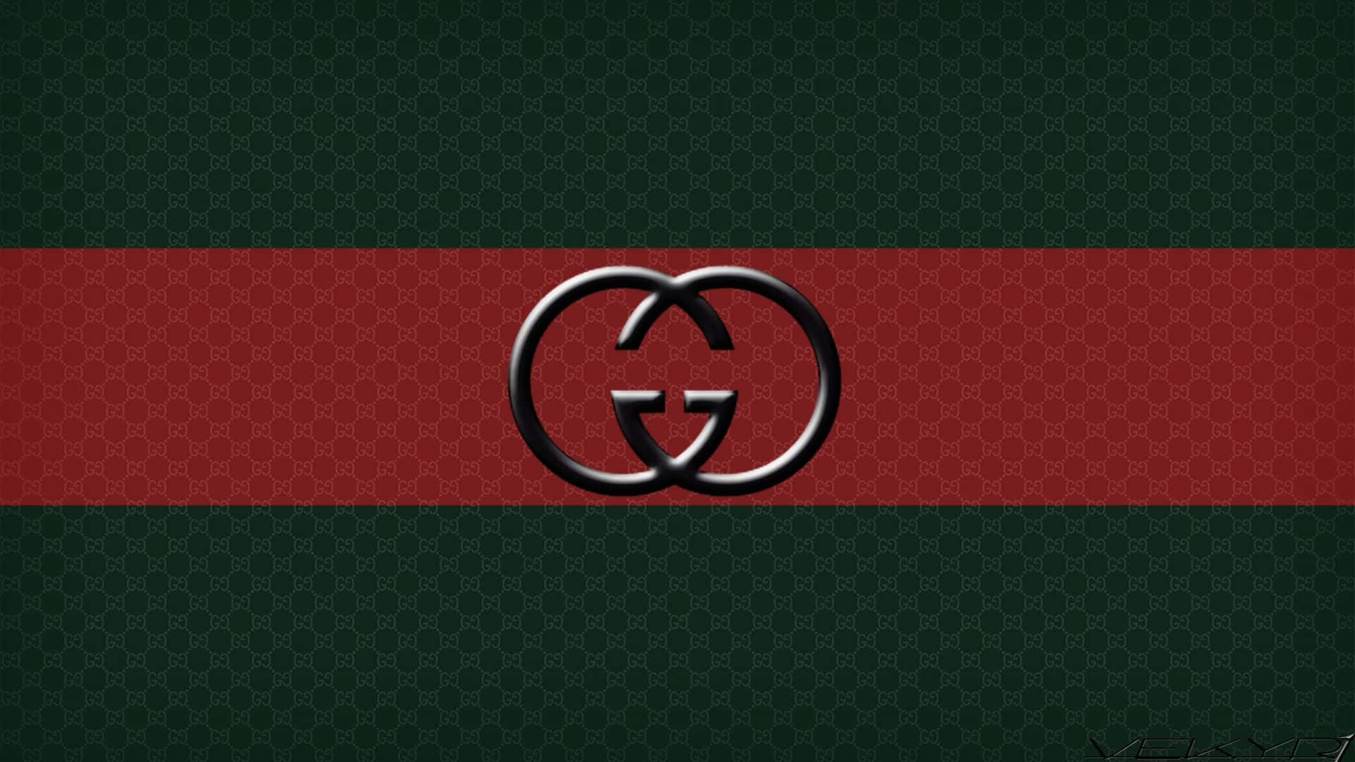 Æstetisksort Gucci-logo Baggrund