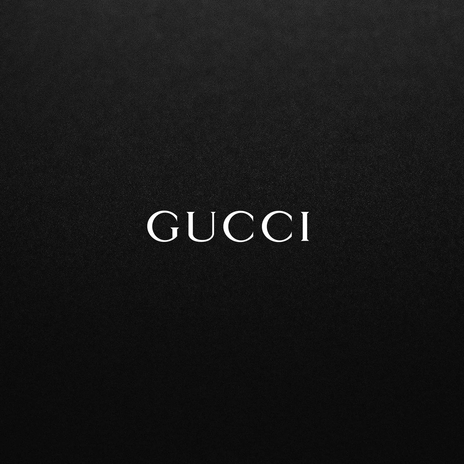 Plain White Gucci Text Background