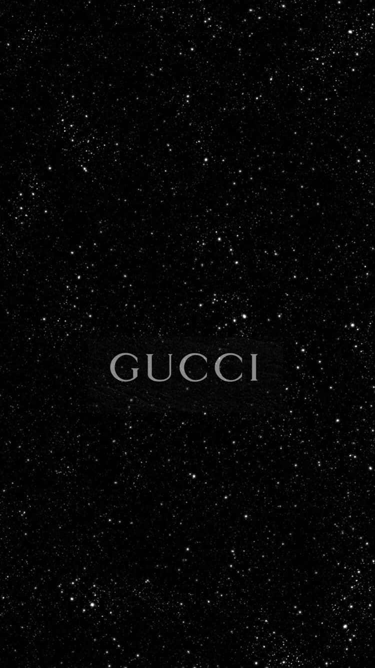 Bedårandevit Gucci-textbakgrund