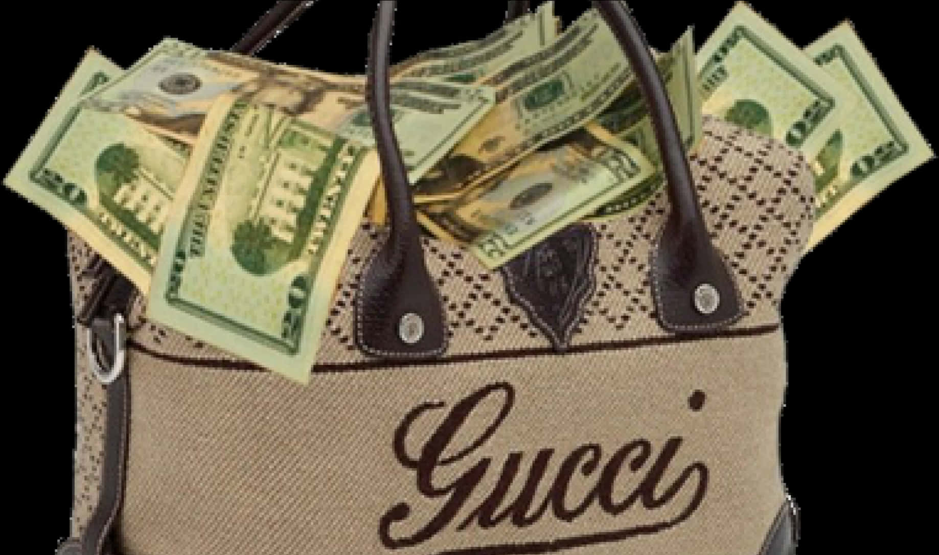 Gucci Bagwith Cash PNG