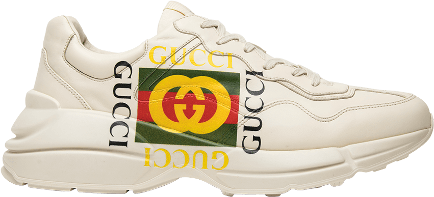 Gucci Branded White Sneaker.png PNG