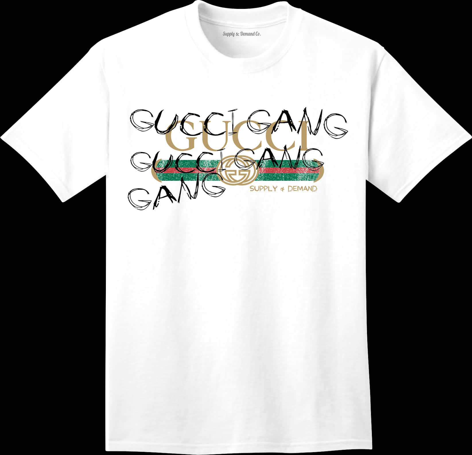 Gucci Gang Graphic Tee PNG